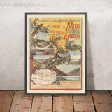 Pyrenees & Bay of Biscay Travel Poster: Chemins de fer de Paris à Orléans by Eugène Bourgeois, 1890