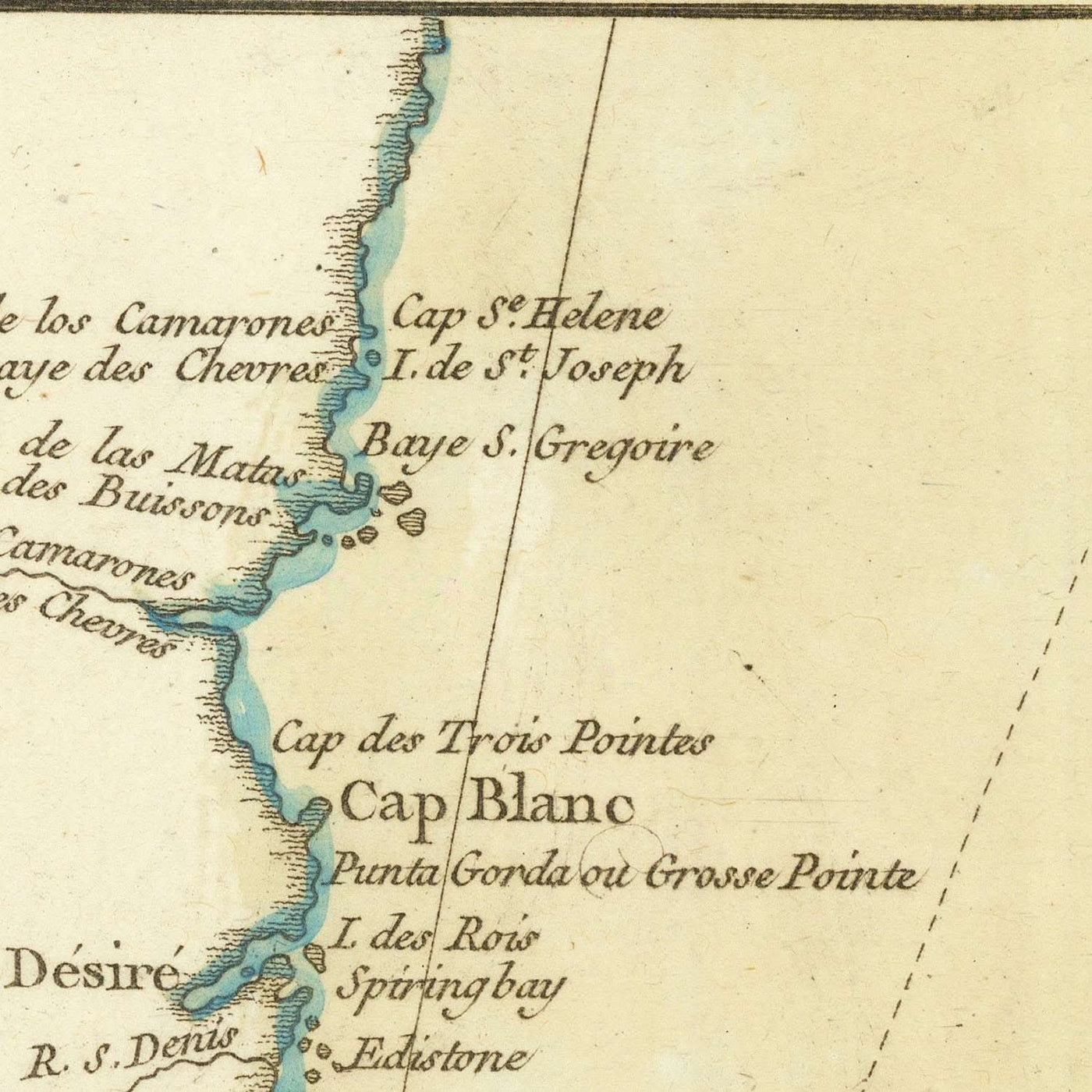 Alte Karte von Patagonien & dem Magellanstraß von Bellin, 1764: Anden, Kap Hoorn, Islas Malvinas (Falklandinseln) 