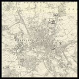 Carte ancienne personnalisée de Wakefield 