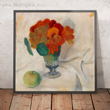 Nasturtiums and Apple by August Macke, 1908