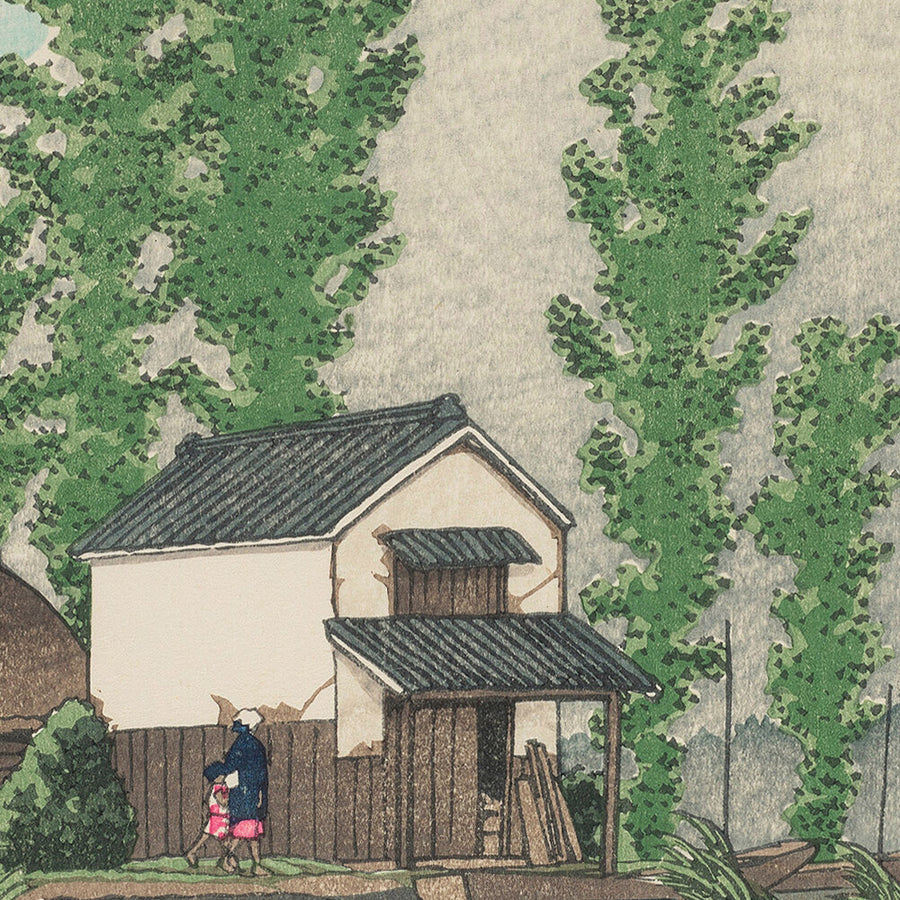 Été à Itako avec Rainbow par Hasui Kawase, 1935 