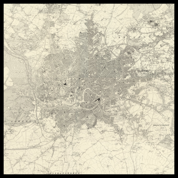 Una vecchia mappa Ordnance Survey di Bristol