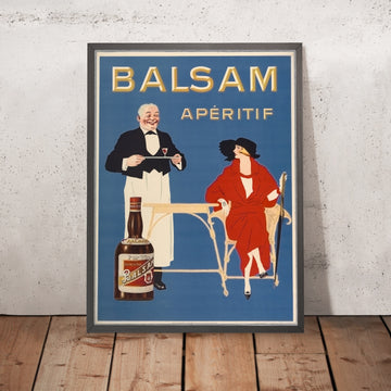 A framed image of Balsam Vintage Aperitif Poster by Frederik Stocks May, 1917