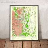 Old Map of San Antonio, Texas by USGS, 1953 – Alamo Heights, Fort Sam Houston & Lackland AFB