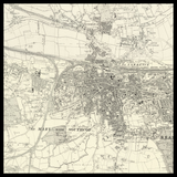 Carte ancienne personnalisée de Reading 