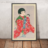 Child with Doll by Hasui Kawase, 1935