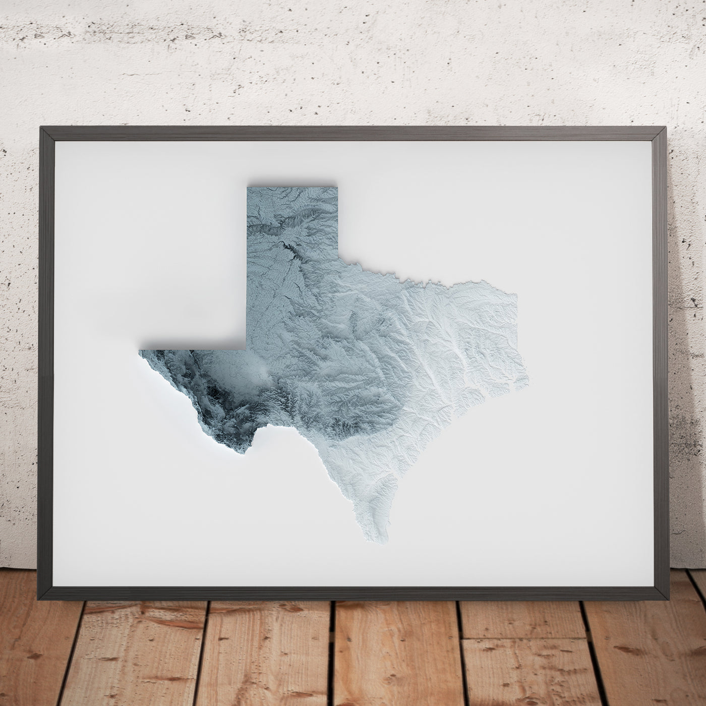 Texas Topographische 3D-Reliefkarte 