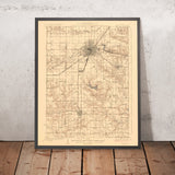Old Map of Galesburg, Illinois by USGS, 1927 – Knoxville, Abingdon & Lake Storey