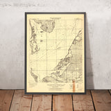 Old Map of Anna Maria, Florida by USGS, 1921 – Fort De Soto, Egmont Key & Passage Key