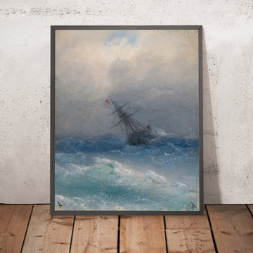 A framed image of Shipwreck by Ivan Konstantinovich Aivazovsky, 1817