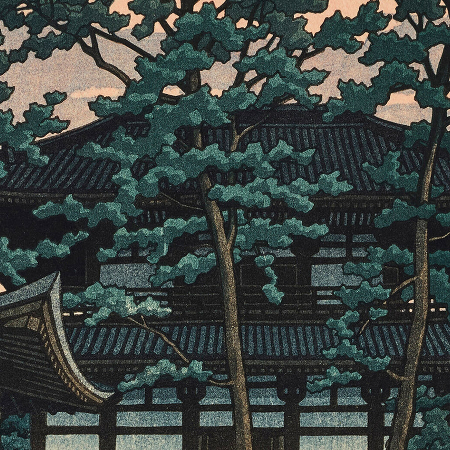 Temple Kiko, préfecture de Nara par Hasui Kawase 1935 