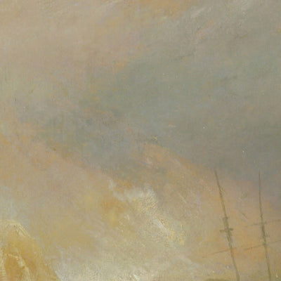 Wreckers — Coast of Northumberland, with a Steam-Boat Assisting a Ship off Shore by Turner, 1833