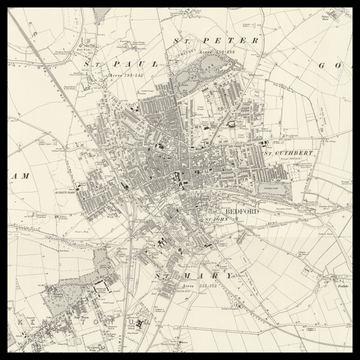 An old Ordnance Survey map of Bedford