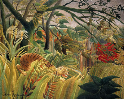 Tiger in einem tropischen Sturm von Henri Rousseau, 1891