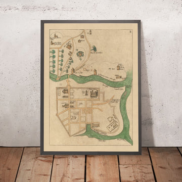 Ancienne carte de Jérusalem à l&
