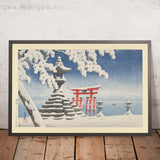 Schnee in Itsukushima mit Shinto Torii von Hasui Kawase, 1935 