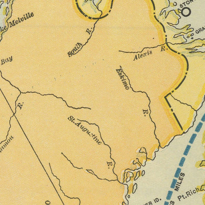 Alte Karte von Kanada und Nord-USA von Poole Brothers, 1912: Eisenbahnen, Große Seen, Hudson Bay, Toronto, Chicago