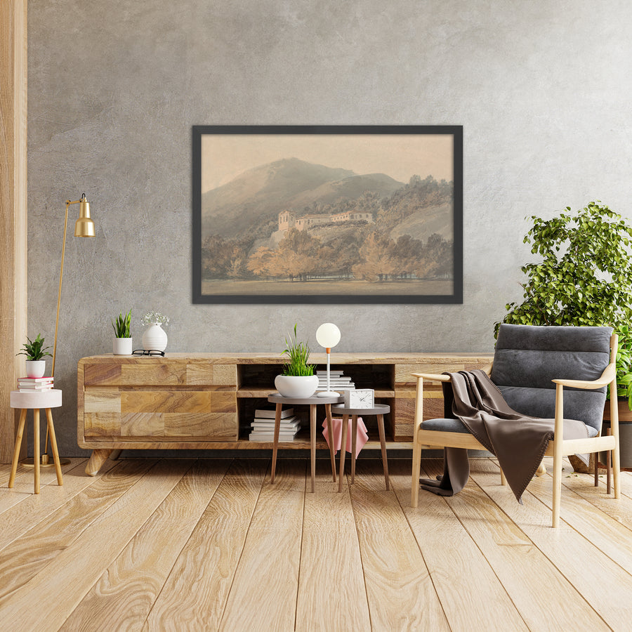 A framed image of santa lucia a convent near ca by Turner, 1795