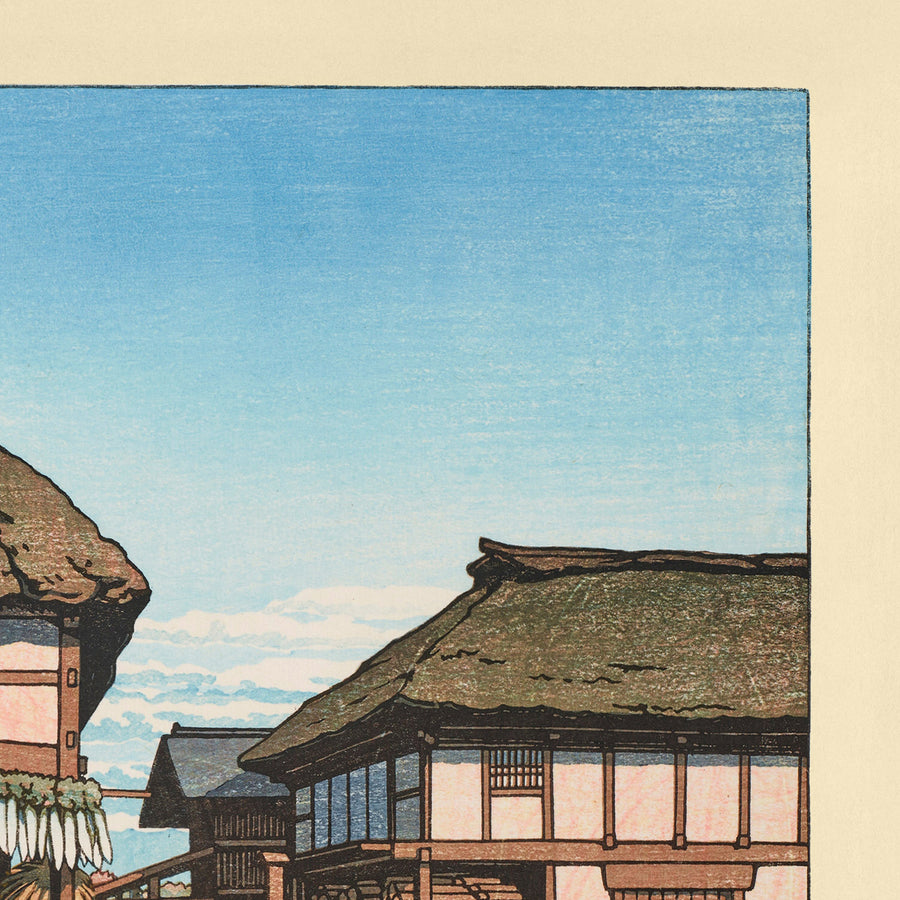 Autumn at a Farmhouse in Ayashi, Miyagi by Hasui Kawase, 1935