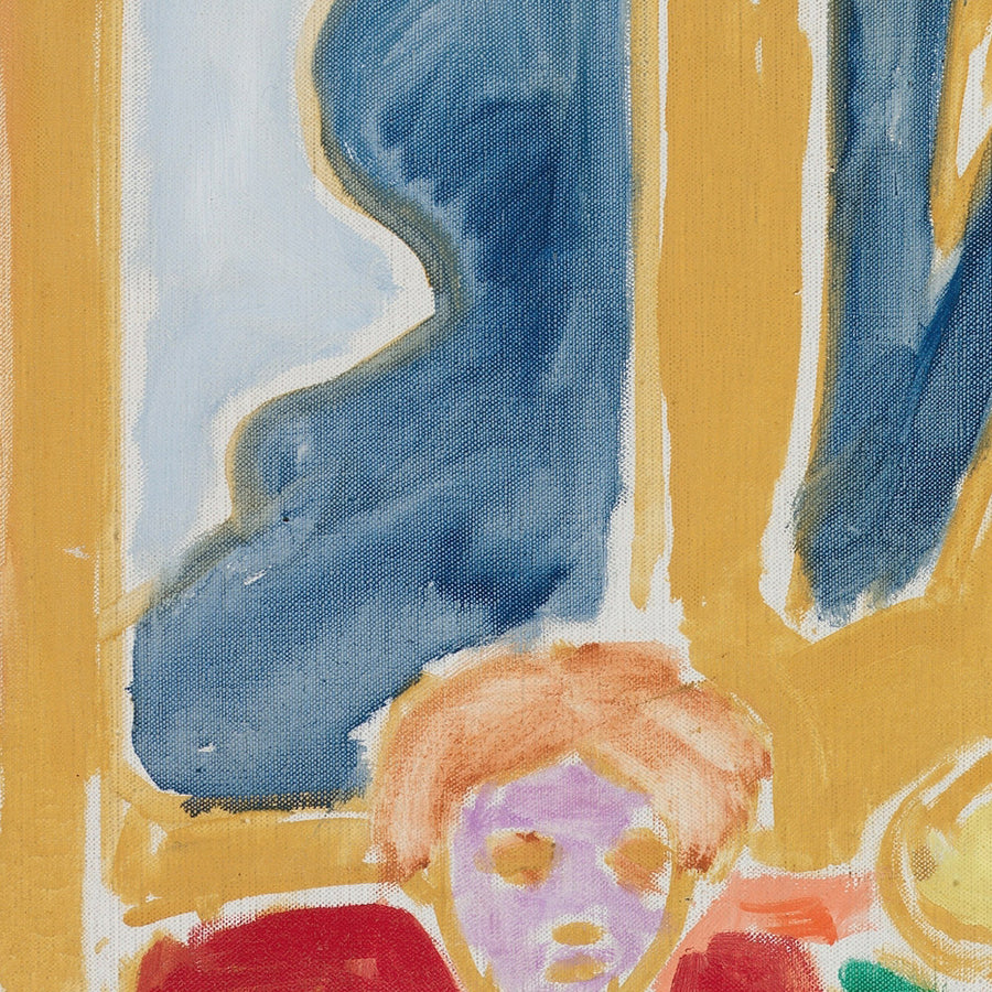 Zwei kleine Mädchen, gelber und roter Hintergrund (Two little girls, yellow and red background) von Henri Matisse, 1947 