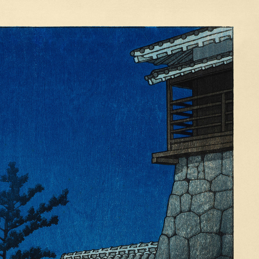 Tonashi Gate Château de Matsuyama par Hasui Kawase 1935 
