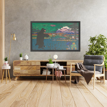 A framed image of 