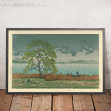 Rain on Lake Matsue by Hasui Kawase, 1935