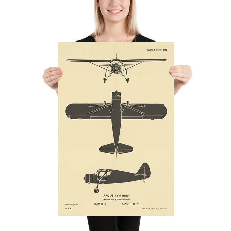 Fairchild Modell 24W: Identifikationsdiagramm für Flugzeuge des Zweiten Weltkriegs, 1942 