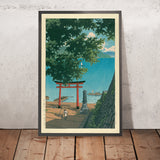 Chuzenji-Tempel und Strand in Utagahama von Hasui Kawase, 1935 
