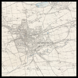 Carte ancienne personnalisée de Dunfermline 
