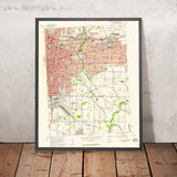 Old Map of Columbus, Ohio by USGS, 1955 – Whitehall, Hamilton & Alum Creek