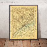 Old Map of Media, Pennsylvania by USGS, 1898 – Chester, Upper Darby & Delaware River