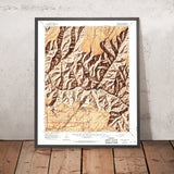 Old Map of Grand Canyon Village, Arizona by USGS, 1962 – Colorado River, Bright Angel Trail & Kaibab Plateau