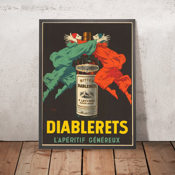 A framed image of Bitter des Diablerets Vintage Aperitif Poster by Jean d&