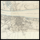 Carte ancienne personnalisée de Gravesend 