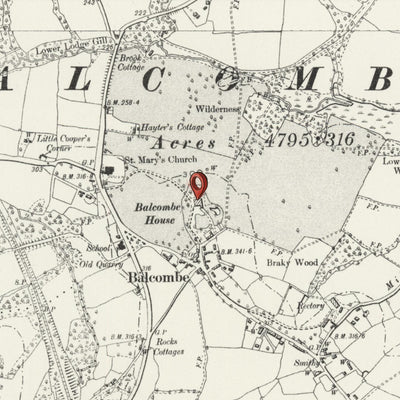 Personalised Old Map of Bedford