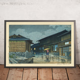 Nissaka nella pioggia di Hasui Kawase 1942 