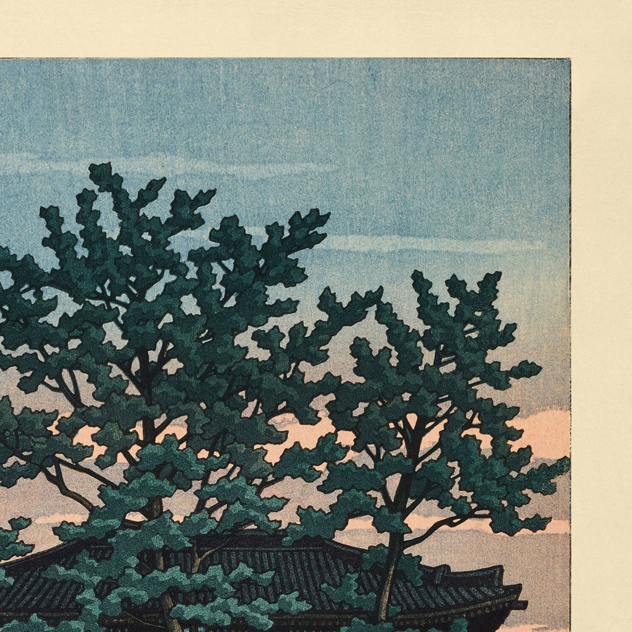 Temple Kiko, préfecture de Nara par Hasui Kawase 1935 