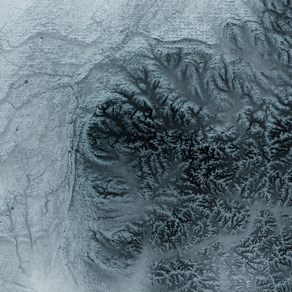 Carte topographique 3D en relief de l'Ohio 
