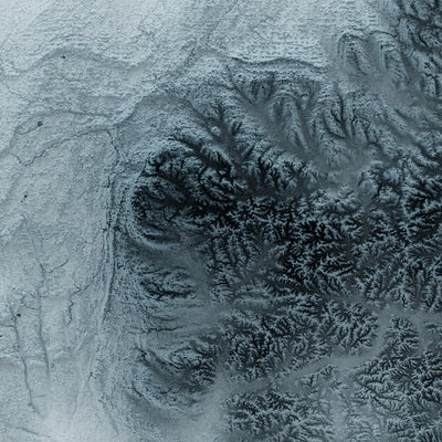 Carte topographique 3D en relief de l'Ohio 