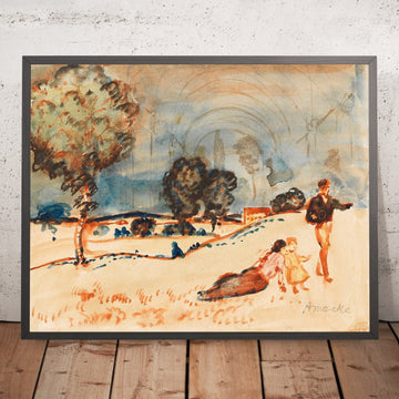 A framed image of Landpartie by August Macke, 1910