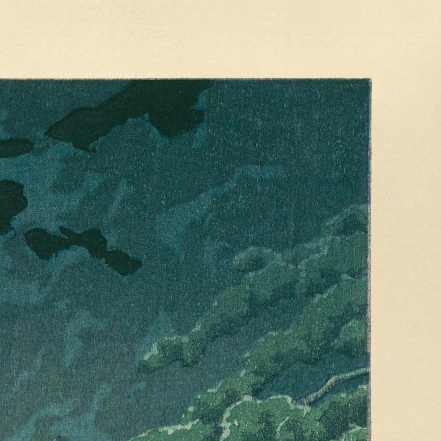 Château Aoba à Sendai par Hasui Kawase, 1935 