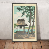 Shugetsu Temple in Ito, Izu by Hasui Kawase, 1935
