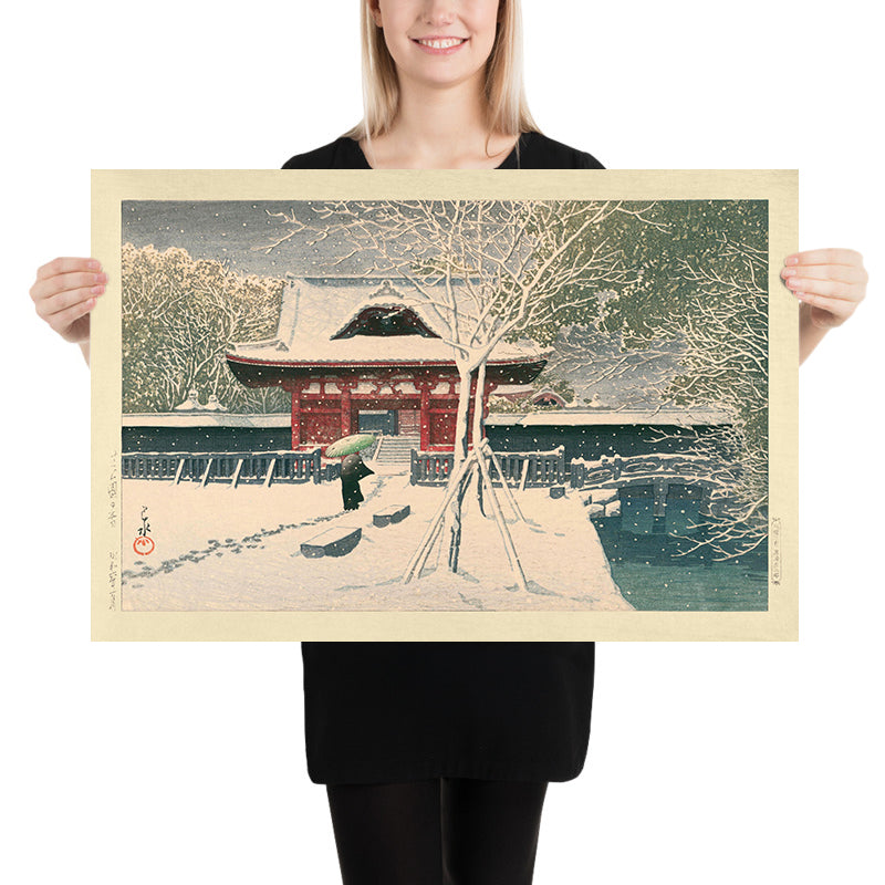 Nieve en el Parque Shiba por Hasui Kawase, 1935 