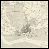 Mapa antiguo personalizado de Poole 