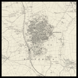 Carte ancienne personnalisée de Kettering 