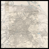 Mapa antiguo personalizado de Edimburgo 