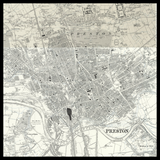 Carte ancienne personnalisée de Preston 