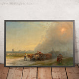 Ox-Carts in the Ukrainian Steppe by Ivan Konstantinovich Aivazovsky, 1888