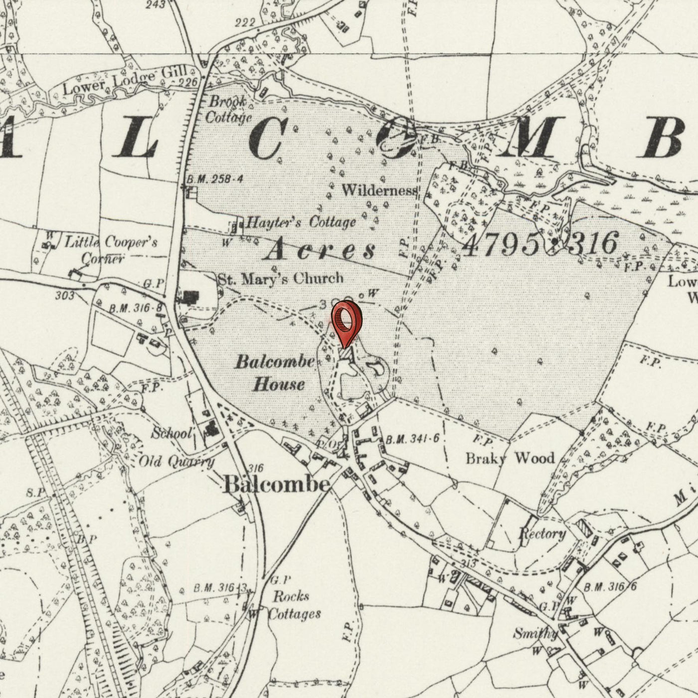 Personalised Old Map of Harrogate